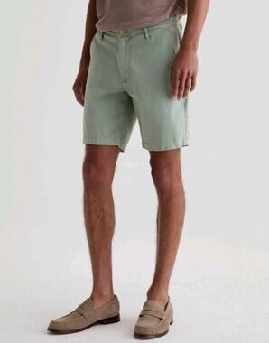 AG Adriano Goldschmied Wanderer Slim Shorts Green 33 Chino Coastal Preppy Resort